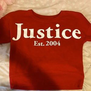 Girls red Justice hoodie